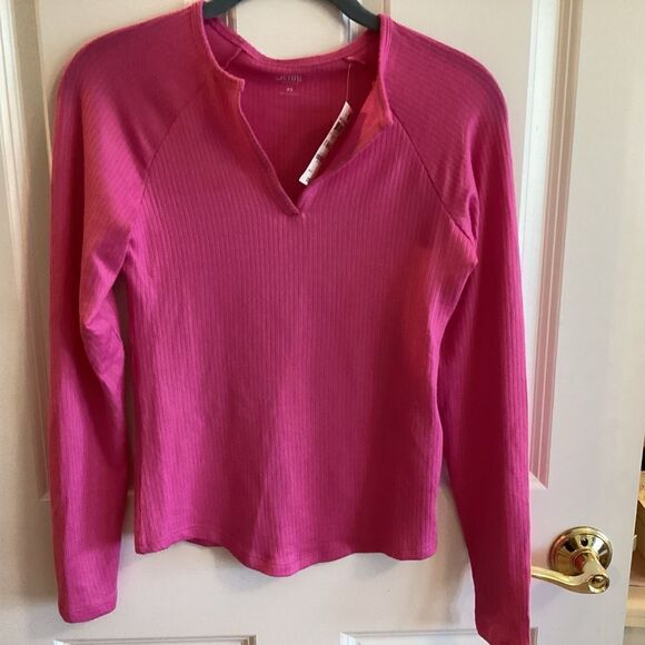 NWT. Jenni Brand Women’s Sized XS Long Sleeved Ribbed Knit PJ Top - Picture 1 of 10